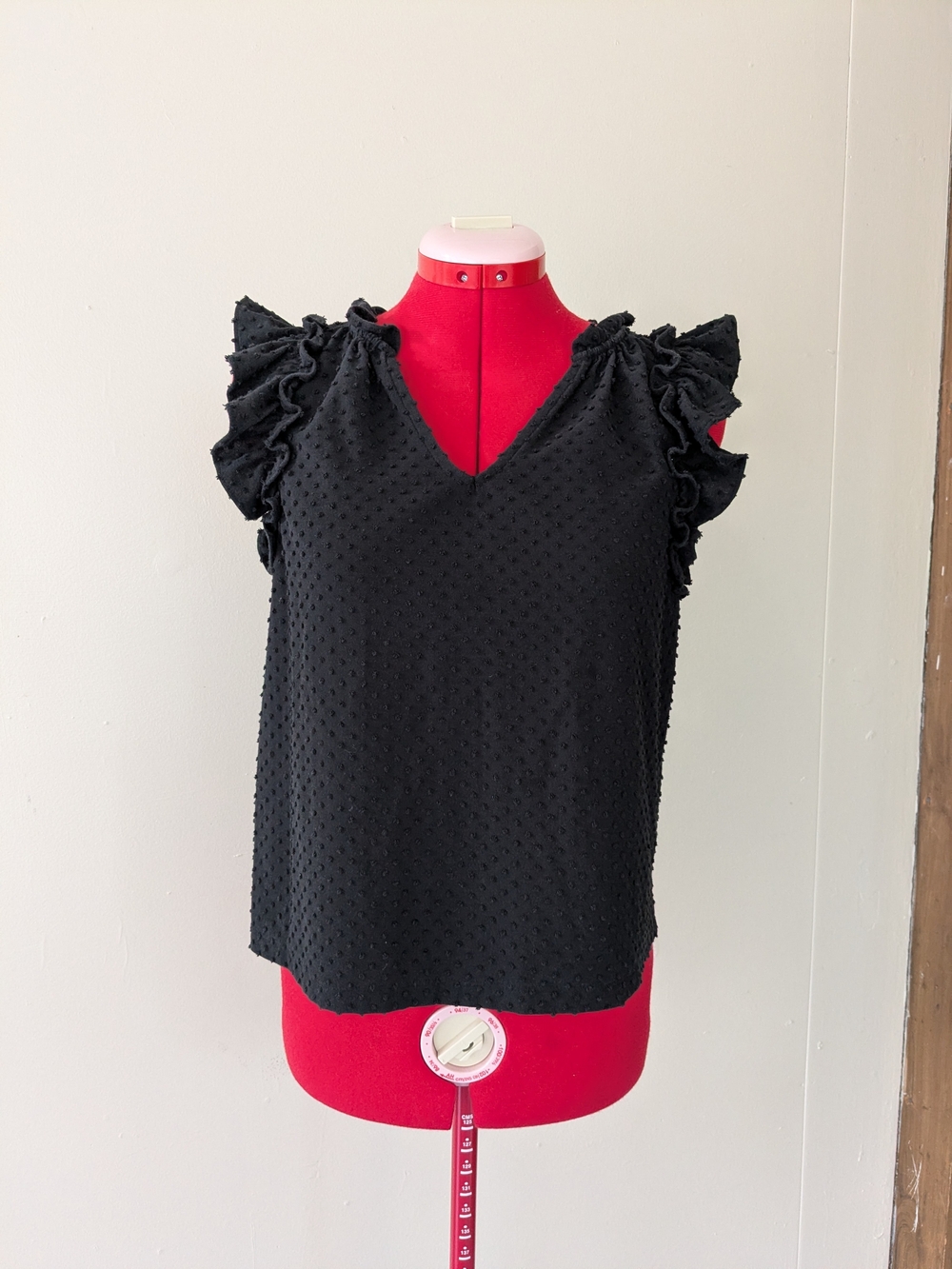 J.Crew Black Ruffled Top - Medium